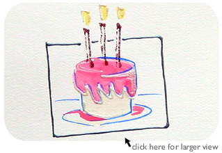 Birthday Cake Greeting Card