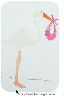 Stork Greeting Card