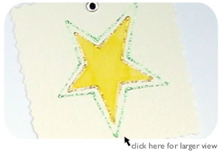 Sparkling Yellow Star Greeting Card