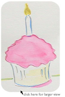 Yummy Cupcake Birthday Greeting Card