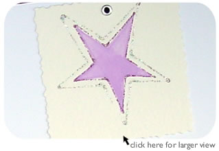 Sparkling Purple Star Greeting Card