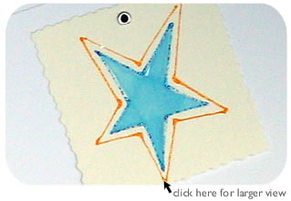 Sparkling Blue Star Greeting Card