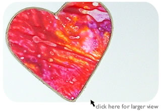 Red Tie-Die Heart Greeting Card