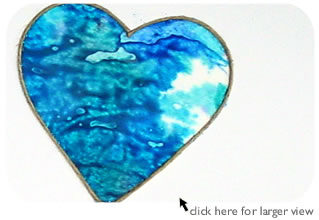 Blue Tie-Die Heart Greeting Card