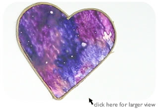 Purple Tie-Die Heart Greeting Card