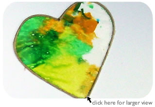 Green Tie-Die Heart Greeting Card