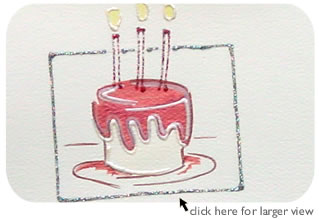 Chocolate Cake Birthday Greeting Card
