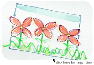 Red Blossoms Greeting Card