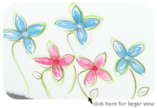 Patriotic Flowers Greeting Card