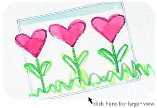 Garden of Hearts Greeting Card