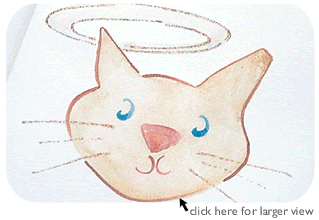 Cat Halo Greeting Card